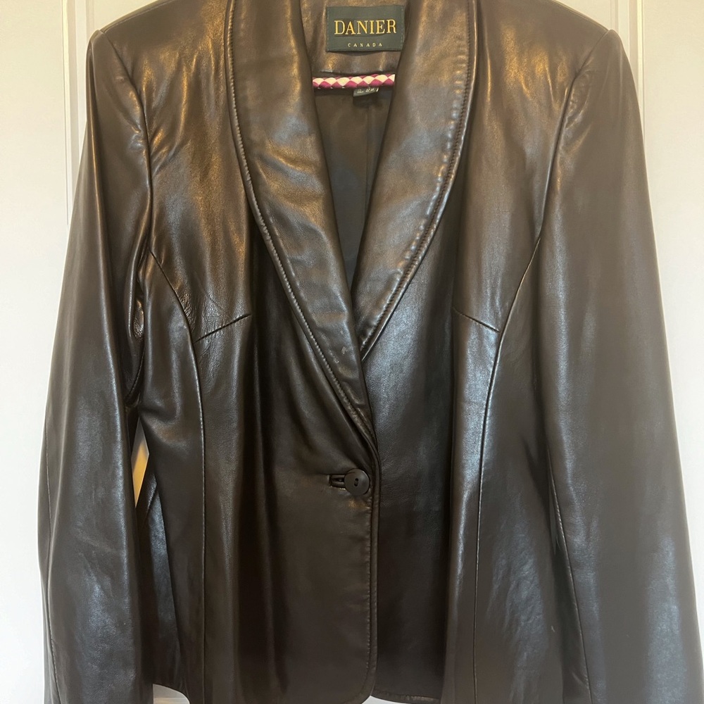 Leather blazer style jacket. Worn twice.
